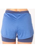 SHORTS ASICS RUNNING BLEND 2IN1 FEMININO - Azul/marinho