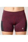 SHORTS ASICS WORKOUT STRETCH FEMININO - Bordo/preto