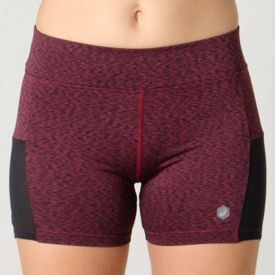 SHORTS ASICS WORKOUT STRETCH FEMININO - Bordo/preto SHORTS ASICS WORKOUT STRETCH FEMININO - Bordo/preto