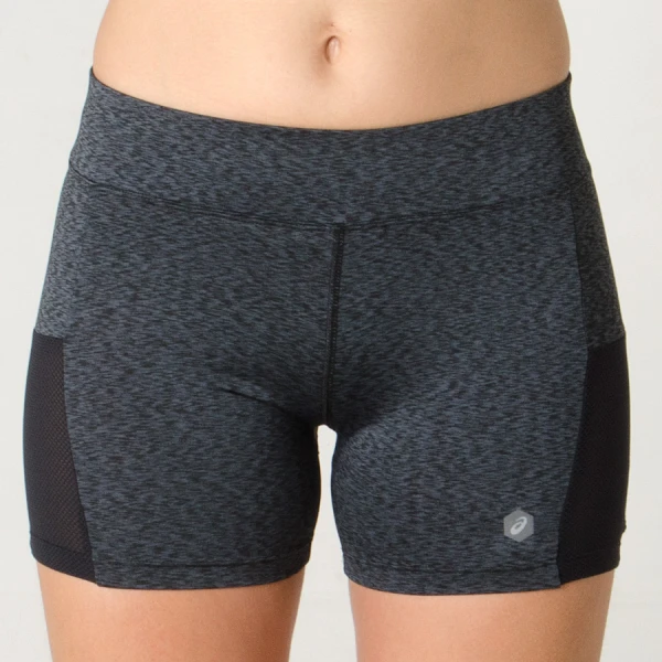 SHORTS ASICS WORKOUT STRETCH FEMININO - Grafite/preto