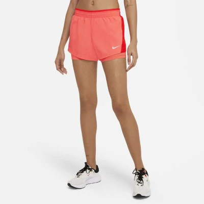 SHORTS DE CORRIDA 2 EM 1 NIKE FEMININO - Laranja