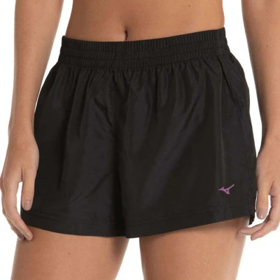 SHORTS DE CORRIDA MIZUNO NEW RUNNER FEMININO - Preto/roxo
