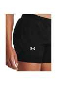 SHORTS DE CORRIDA UNDER ARMOUR FLY BY 2.0 2N1 FEMININO - Preto