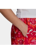 SHORTS ESTAMPA FLORAL FARM RIO ADIDAS FEMININO - Vermelho