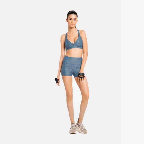 SHORTS FIT LIVE ESSENTIAL FEMININO - Azul SHORTS FIT LIVE ESSENTIAL FEMININO - Azul