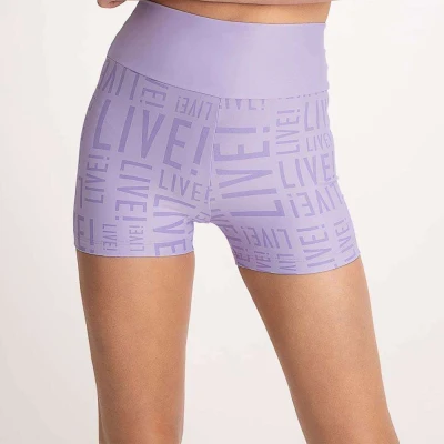 SHORTS FIT LIVE ESSENTIAL FEMININO - Lilas