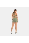 SHORTS FIT LIVE ESSENTIAL FEMININO - Verde SHORTS FIT LIVE ESSENTIAL FEMININO - Verde