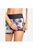 SHORTS LIVE RUN LANDSCAPE FEMININO - Preto/roxo SHORTS LIVE RUN LANDSCAPE FEMININO - Preto/roxo