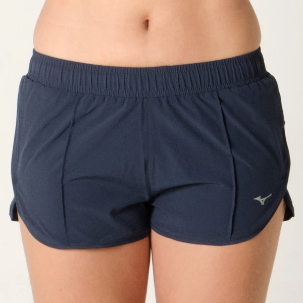 SHORTS MIZUNO WAVE RUN SPLIT FEMININO - Marinho
