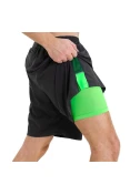 SHORTS NIKE 7 SW 2 IN 1 MASCULINO - Chumbo/verde SHORTS NIKE 7 SW 2 IN 1 MASCULINO - Chumbo/verde