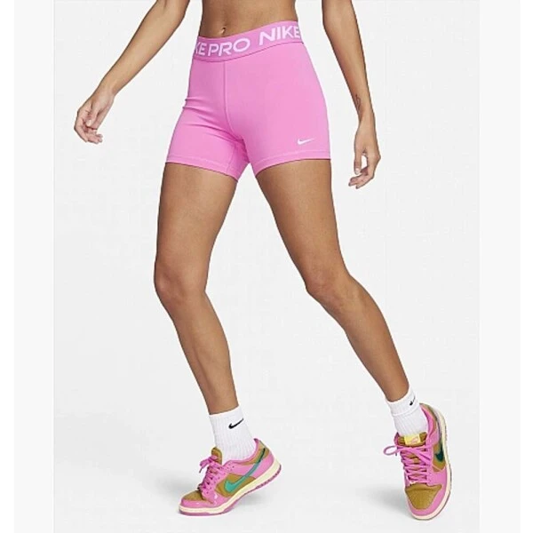 SHORTS NIKE PRO 365 FEMININO - Rosa/branco