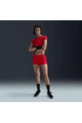SHORTS NIKE PRO MID RISE 3 FEMININO - Vermelho