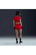 SHORTS NIKE PRO MID RISE 3 FEMININO - Vermelho