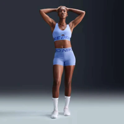 SHORTS NIKE PRO SCULPT FEMININO - Azul celeste
