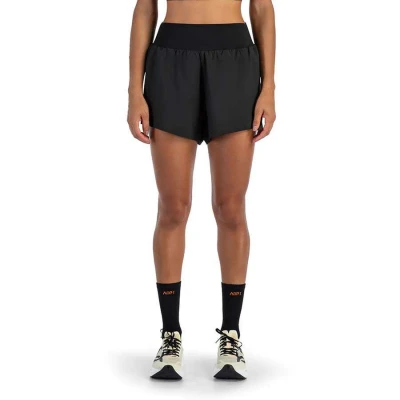SHORTS OLYMPIKUS CORRE 3 FEMININO - Preto/prata