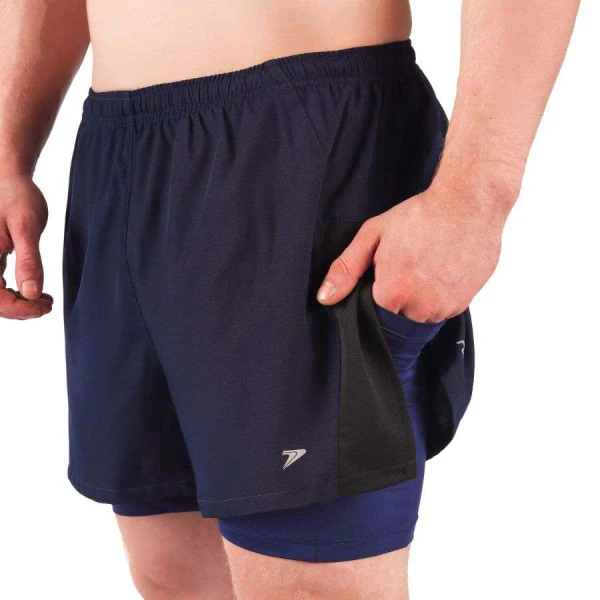 SHORTS POKER RUNNER INTERNA MAX MASCULINO - Marinho/preto