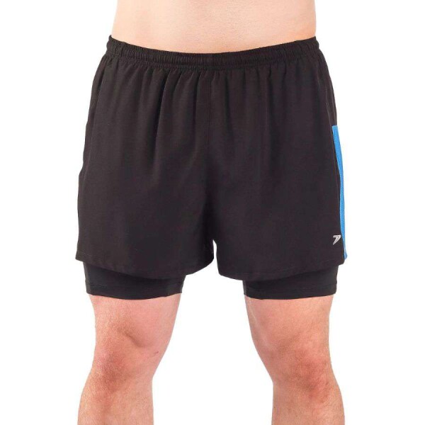 SHORTS POKER RUNNER INTERNA MAX MASCULINO - Preto/azul