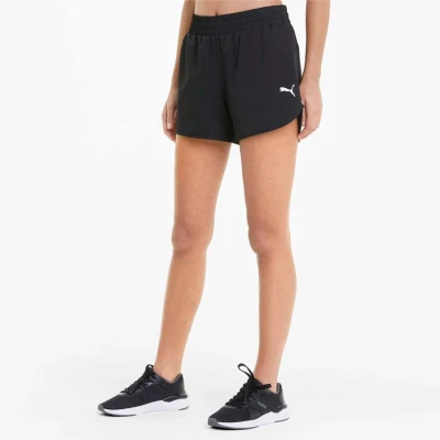 SHORTS PUMA ACTIVE 4 WOVEN FEMININO - Preto