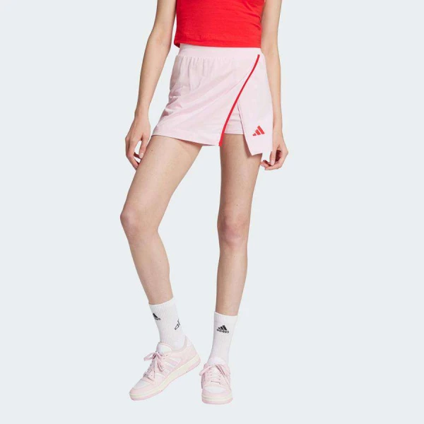 SHORTS SAIA ADIDAS COLOR BLOCK FEMININO - Rosa