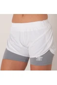 SHORTS UMBRO TWR DOUBLE NEW FEMININO - Branco