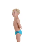 SUNGA ADIDAS 3 LISTRAS BOYS NOVO INFANTIL - Azul
