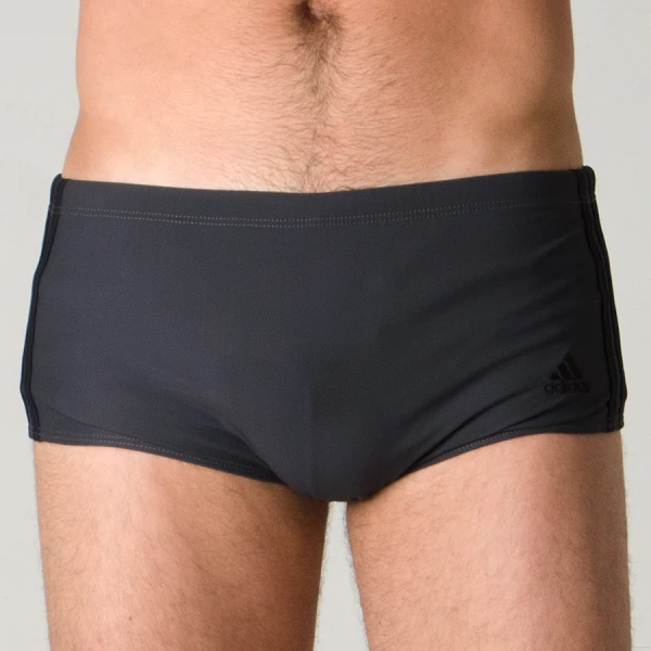 SUNGA ADIDAS 3-STRIPES WIDE - Chumbo/preto