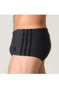 SUNGA ADIDAS 3-STRIPES WIDE - Chumbo/preto