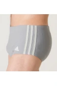 SUNGA ADIDAS 3-STRIPES WIDE - Grafite/cinza
