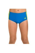 SUNGA ADIDAS LATERAL LARGA 3S INFANTIL - Azul/amarelo