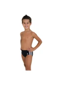SUNGA ADIDAS LATERAL LARGA 3S INFANTIL - Preto/branco