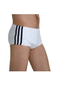 SUNGA ADIDAS LATERAL LARGA 3S NOVO - Branco SUNGA ADIDAS LATERAL LARGA 3S NOVO - Branco
