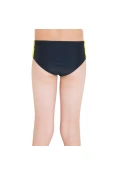 SUNGA ADIDAS LATERAL MÉDIA 3S INFANTIL - Chumbo/amarelo