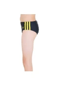 SUNGA ADIDAS LATERAL MÉDIA 3S INFANTIL - Chumbo/amarelo