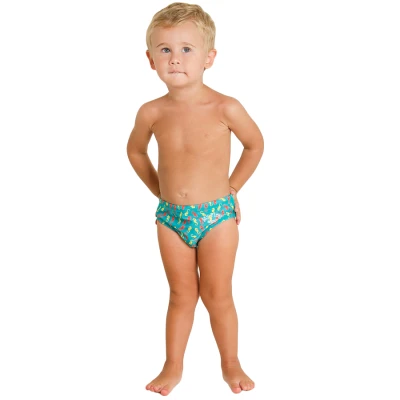 SUNGA SPEEDO OCEAN KIDS INFANTIL - Verde/amarelo