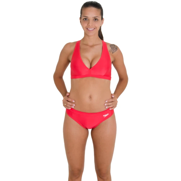 SUNKINI SPEEDO SOLID FEMININO - Vermelho SUNKINI SPEEDO SOLID FEMININO - Vermelho
