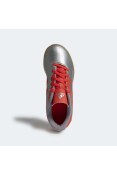 TÊNIS ADIDAS ARTILHEIRA V IN JR FUTSAL INFANTIL - Prata/vermelho