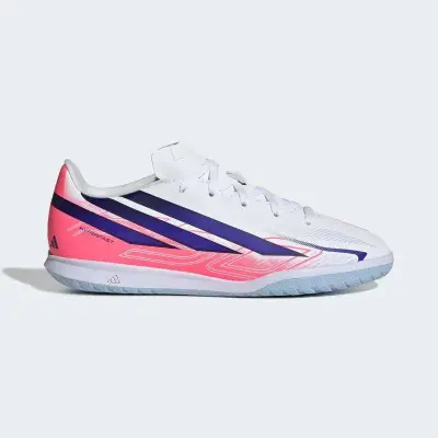 TÊNIS ADIDAS F50 HYPERFAST CLUB FUTSAL INFANTIL - Branco/roxo