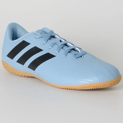 TÊNIS ADIDAS FUTSAL NEMEZIZ MESSI TANGO 18.4 IC INFANTIL - Azul celeste/preto