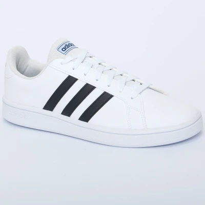 TÊNIS ADIDAS GRAND COURT BASE MASCULINO - Branco/preto TÊNIS ADIDAS GRAND COURT BASE MASCULINO - Branco/preto