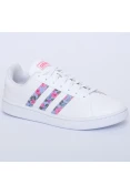 TÊNIS ADIDAS GRAND COURT FEMININO - Branco/rosa
