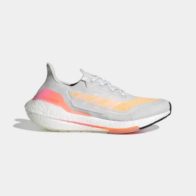 TÊNIS ADIDAS ULTRABOOST 21 FEMININO - Cinza/laranja TÊNIS ADIDAS ULTRABOOST 21 FEMININO - Cinza/laranja