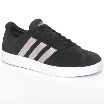 TÊNIS ADIDAS VL COURT 2.0 FEMININO - Preto/prata