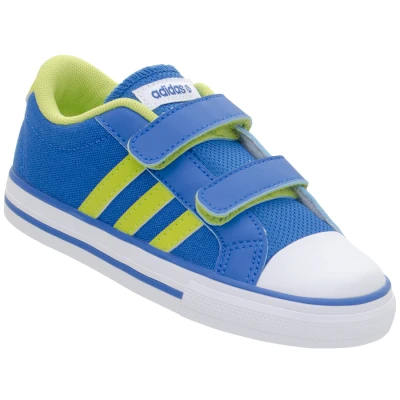 TÊNIS ADIDAS VLNEO 3 STRIPES LO INFANTIL - Azul/verde TÊNIS ADIDAS VLNEO 3 STRIPES LO INFANTIL - Azul/verde