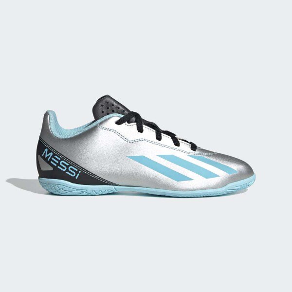 TÊNIS ADIDAS X CRAZYFAST MESSI.4 IN FUTSAL INFANTIL - Prata/azul