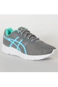 TÊNIS ASICS BLOCKER GS INFANTIL - Grafite/azul celeste