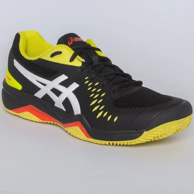 TÊNIS ASICS GEL CHALLENGER 12 CLAY MASCULINO - Preto/amarelo