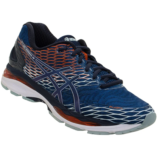 TÊNIS ASICS GEL NIMBUS 18 MASCULINO - Marinho/laranja TÊNIS ASICS GEL NIMBUS 18 MASCULINO - Marinho/laranja