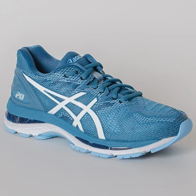 TÊNIS ASICS GEL NIMBUS 20 FEMININO - Azul/branco