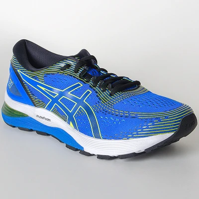 TÊNIS ASICS GEL NIMBUS 21 MASCULINO - Azul/amarelo TÊNIS ASICS GEL NIMBUS 21 MASCULINO - Azul/amarelo
