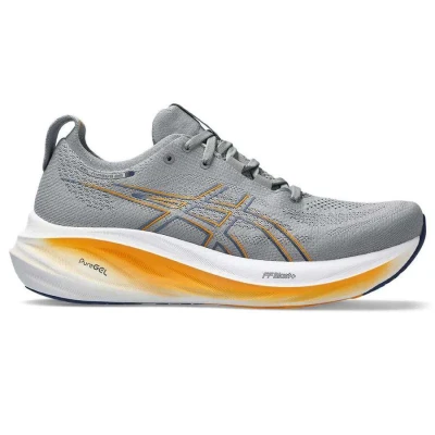 TÊNIS ASICS GEL-NIMBUS 26 MASCULINO - Cinza/laranja